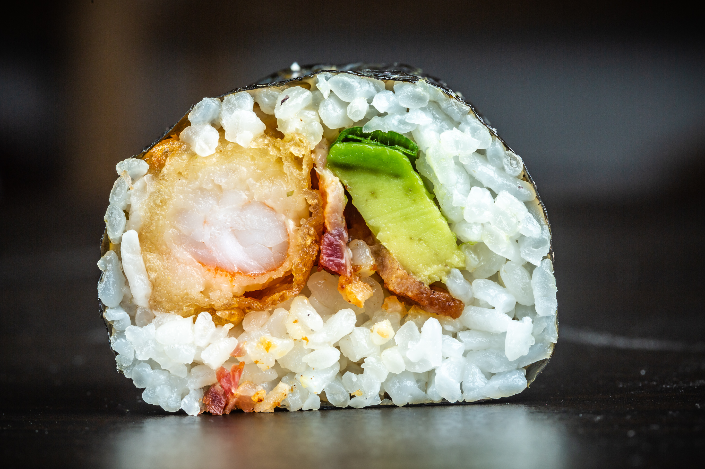 Bacon Crunchy Shrimp Roll Sushi Day